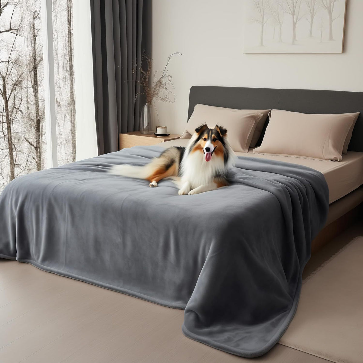 Waterproof Dual-Sided Flannel Pet Blanket