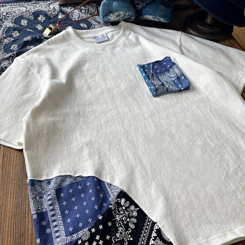 Men's Cotton Paisley Pocket T-Shirt