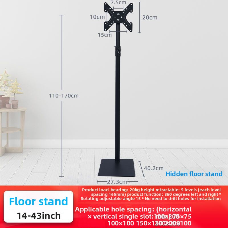 Horizontal and vertical screen flat-panel TV stand