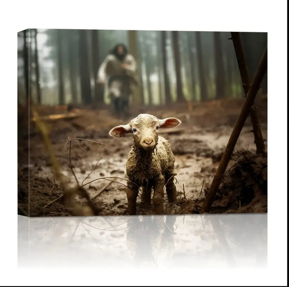 Lost Lamb Canvas Wall Art for Home Decor