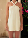 Halter Neck Backless Tie Sleeveless Short Dress
