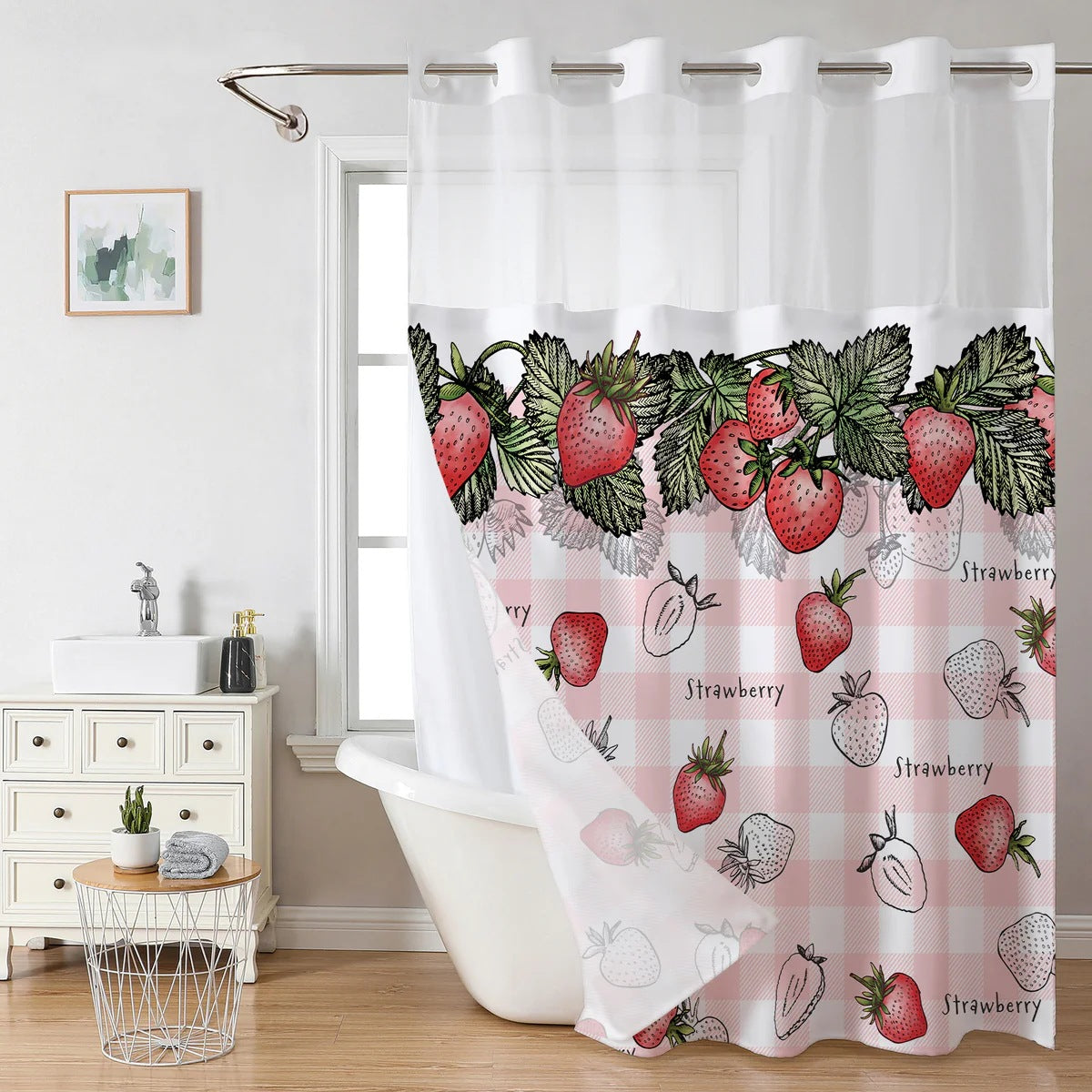 SnapIn Magnetic Shower Curtain