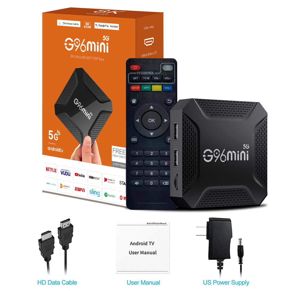 Android TV Box with 8K Support Dual-Band WiFi