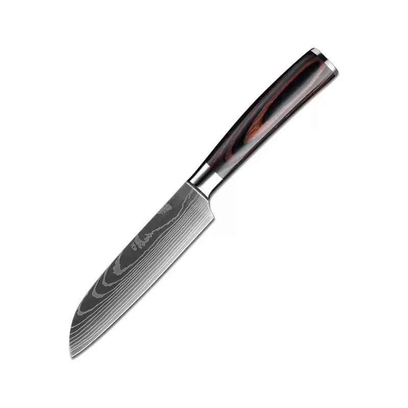 Steel Kitchen Knife Set with Wood Handle