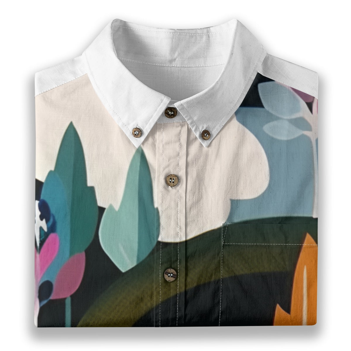 All-Over Print Men's Breathable Cotton Shirt|125GSM