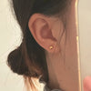Simple Round Bead Silver Ear Studs