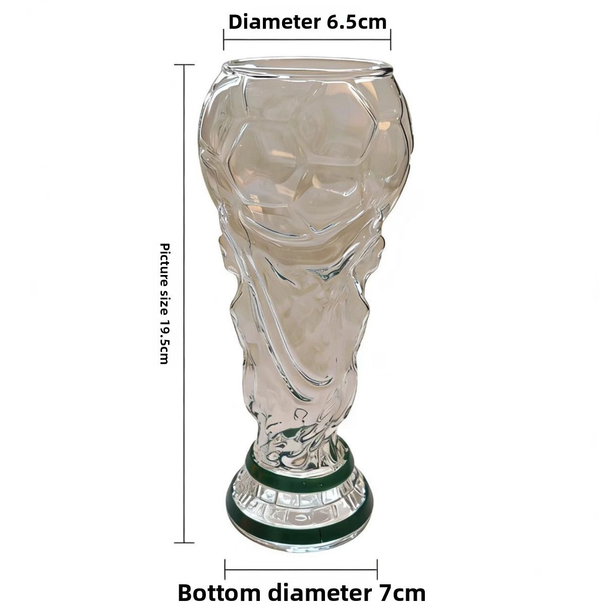 Football Trophy Design Glass Beer Mug