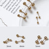 Simple Round Bead Silver Ear Studs