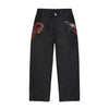 Embroidery Dragon Denim Pants
