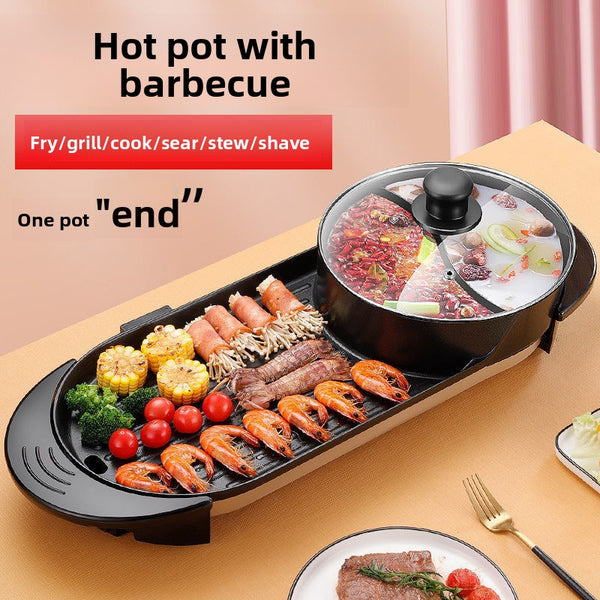 Multifunctional Grilling and Sauteing Combined Cooker