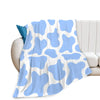 Cow Print Flannel Blanket Soft Warm Lightweight for All Seasons