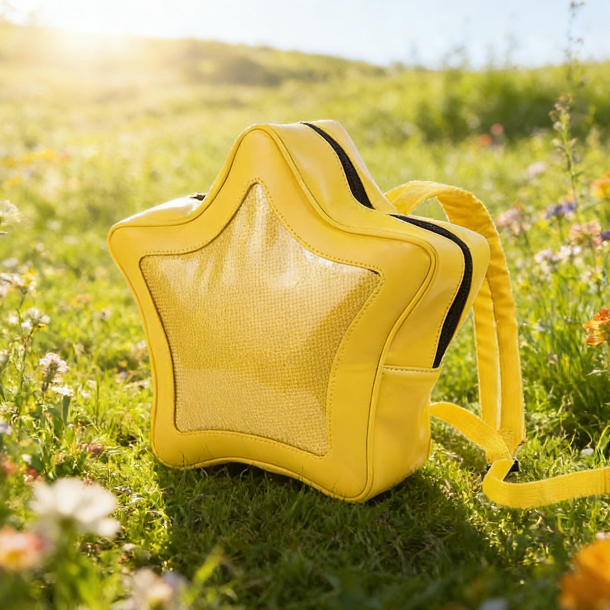 Star-Shaped Transparent Display Backpack