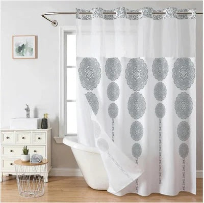 SnapIn Magnetic Shower Curtain