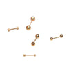 Simple Round Bead Silver Ear Studs