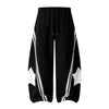 Retro Star Patch Drawstring Casual Pants