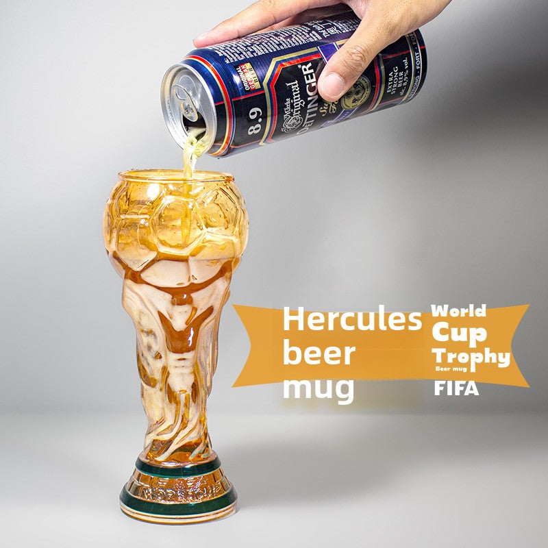Hercules Football Trophy Beer Glass Mug