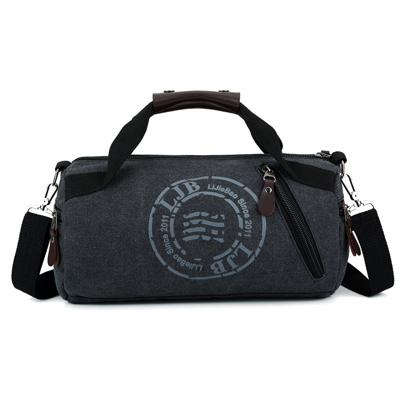 Printed Logo Portable Canvas Crossbody Bag