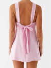 Halter Neck Backless Tie Sleeveless Short Dress