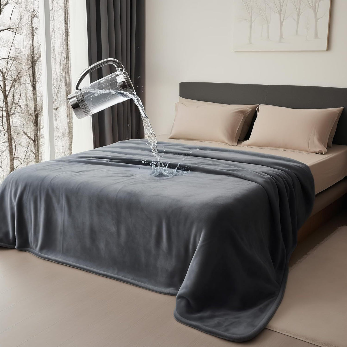 Waterproof Dual-Sided Flannel Pet Blanket
