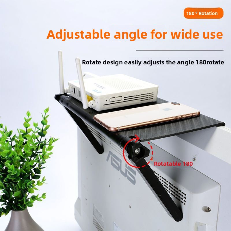 Place a set-top box rack on top of the TV