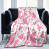 Cow Print Flannel Blanket Soft Warm Lightweight for All Seasons