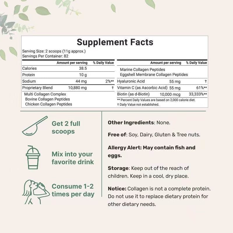 Collagen peptide powder