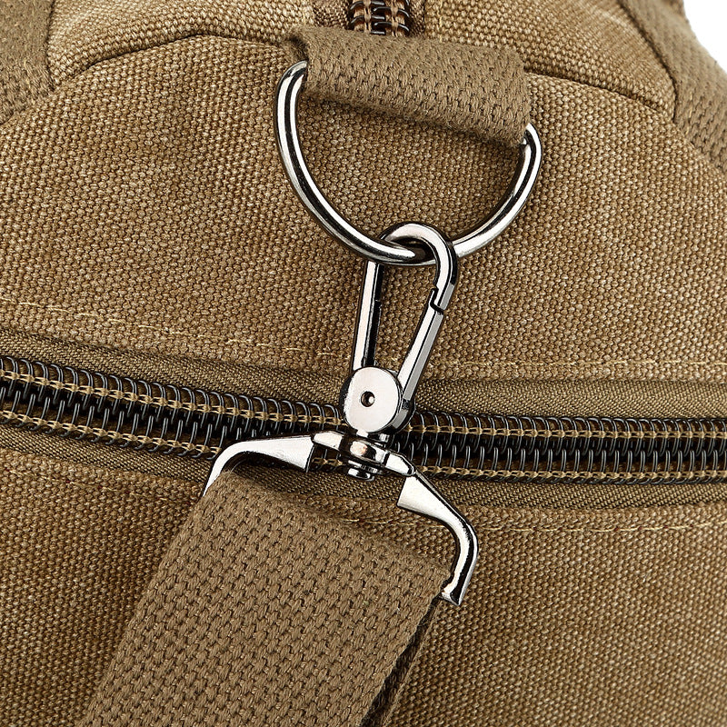 Printed Logo Portable Canvas Crossbody Bag