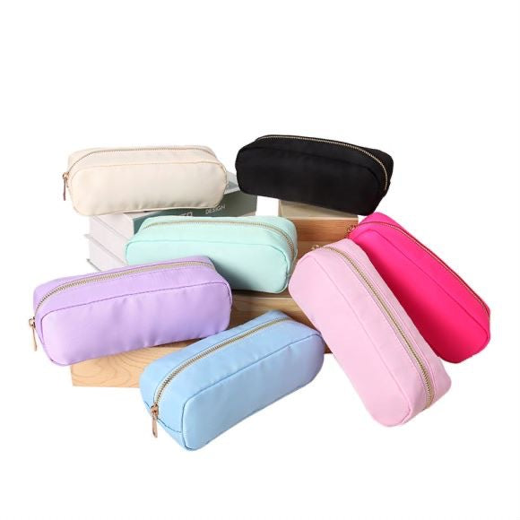 School Souvenir DIY Pencil Bag Waterproof Nylon Primary School Student Pencil Bag Portable Pencil Case