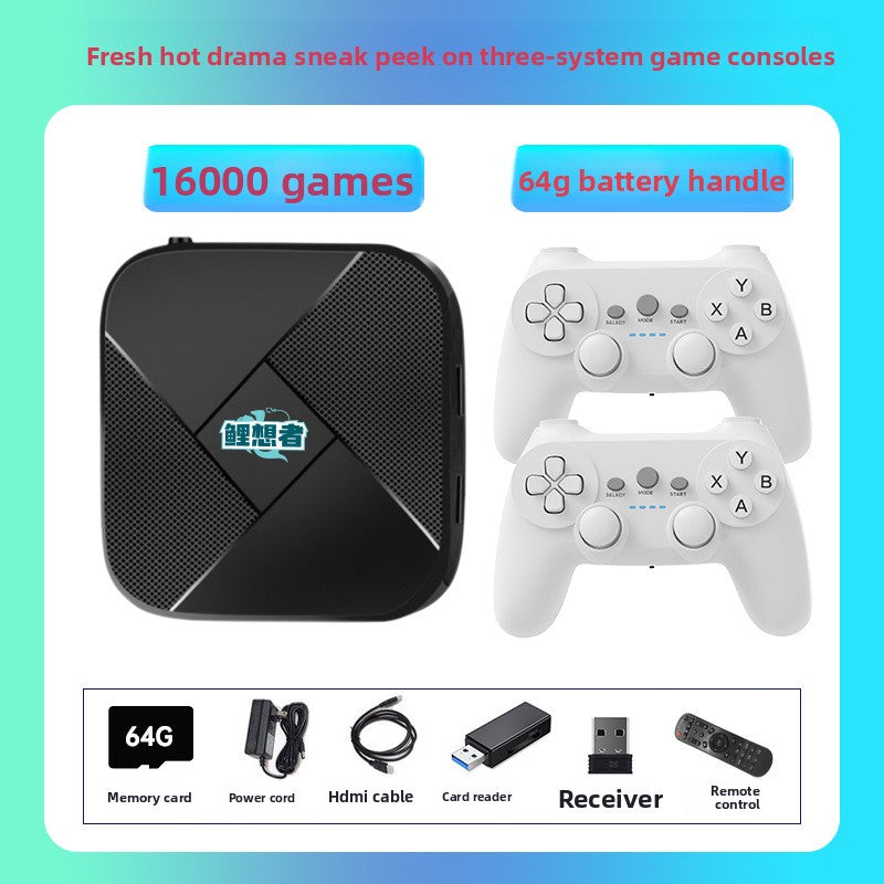 Dual System TV Game Console with Wireless Controllers