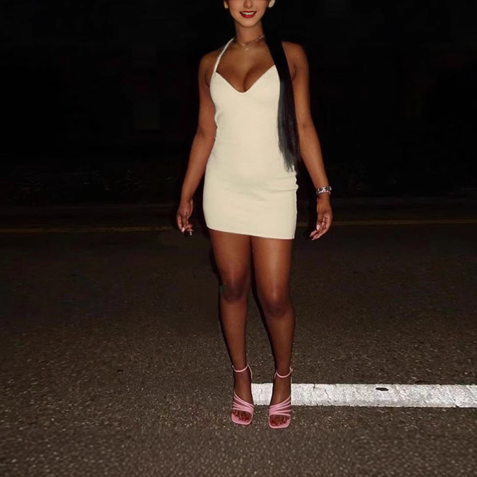 Sleeveless V-Neck Bodycon Dress