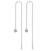 Titanium Steel Tassel Star Crystal Drop Earrings