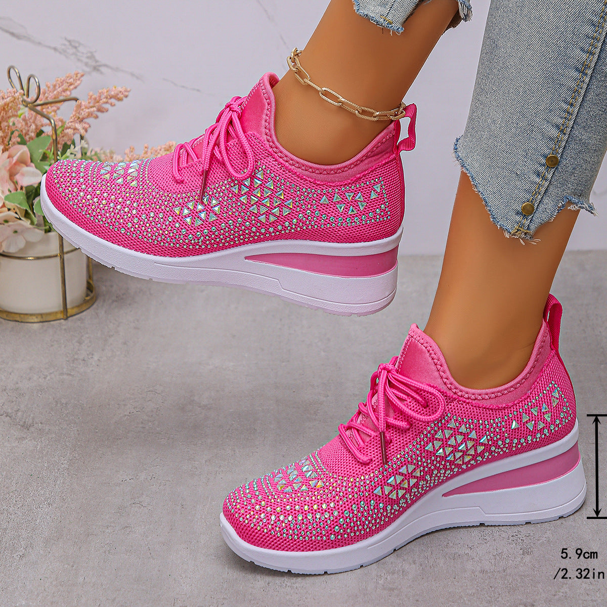 Women Low Wedge Casual Shoes