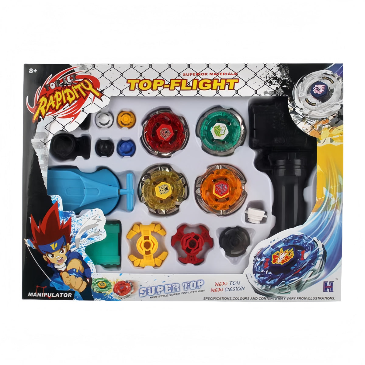 Burst Alloy Top with Launcher and Box