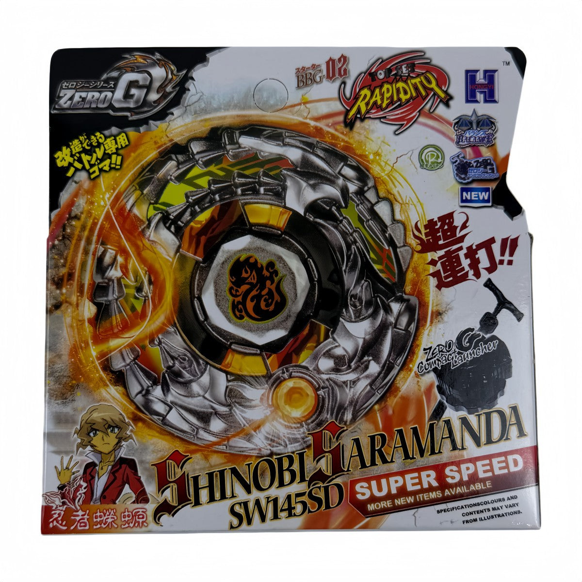 Burst Alloy Top with Launcher and Box