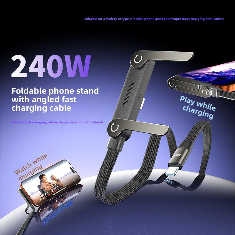 Foldable Stand Fast Charging Data Cable
