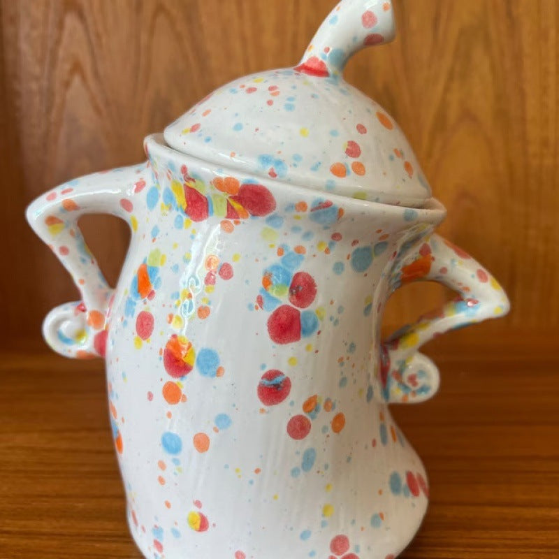 Canister con Estilo: Taza y Contenedor Flip-Top Multifuncional
