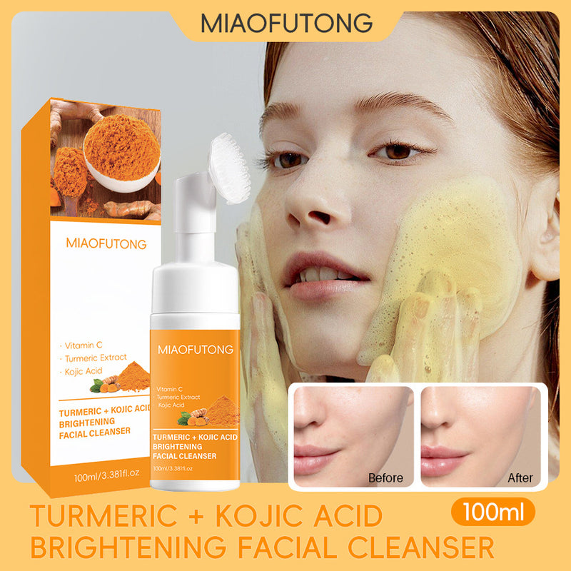 Espuma Limpiadora Facial de Cúrcuma – Limpieza Profunda, Control de Grasa e Iluminación