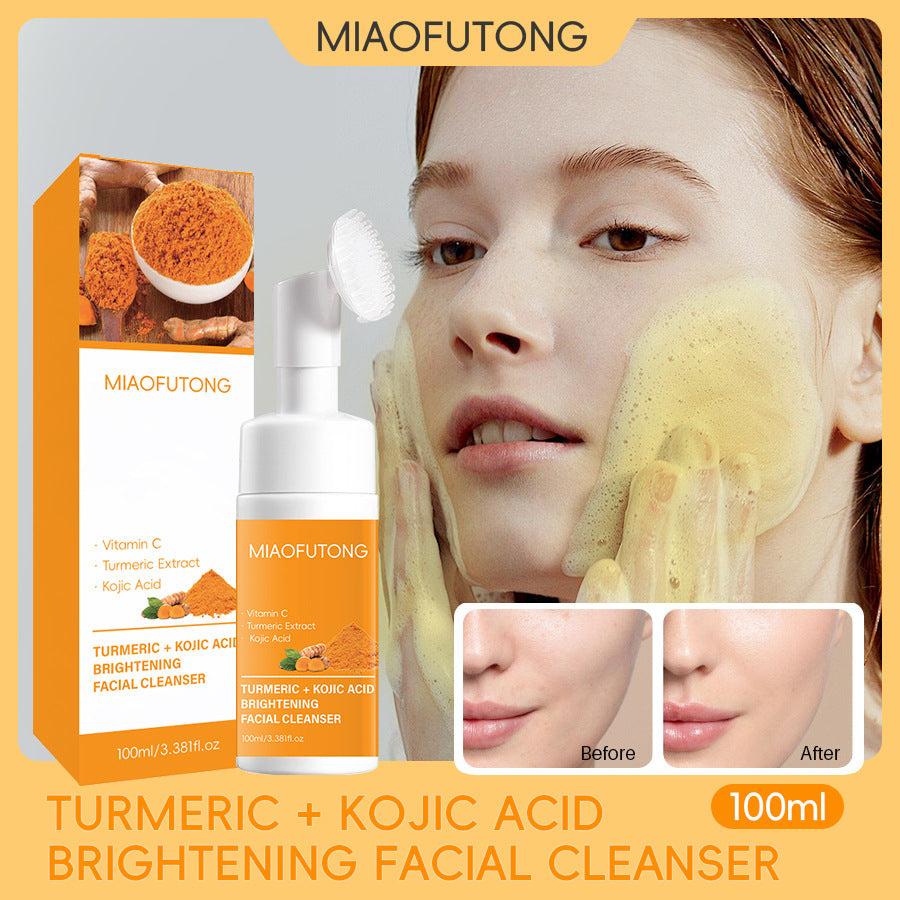 Espuma Limpiadora Facial de Cúrcuma – Limpieza Profunda, Control de Grasa e Iluminación
