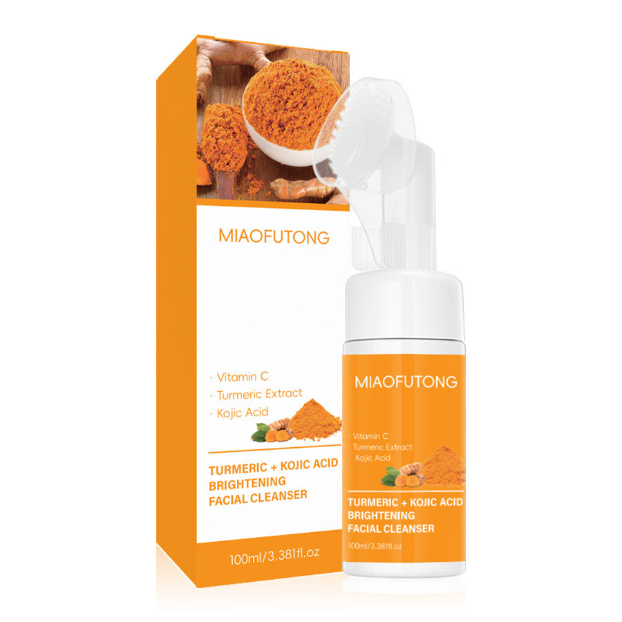 Espuma Limpiadora Facial de Cúrcuma – Limpieza Profunda, Control de Grasa e Iluminación