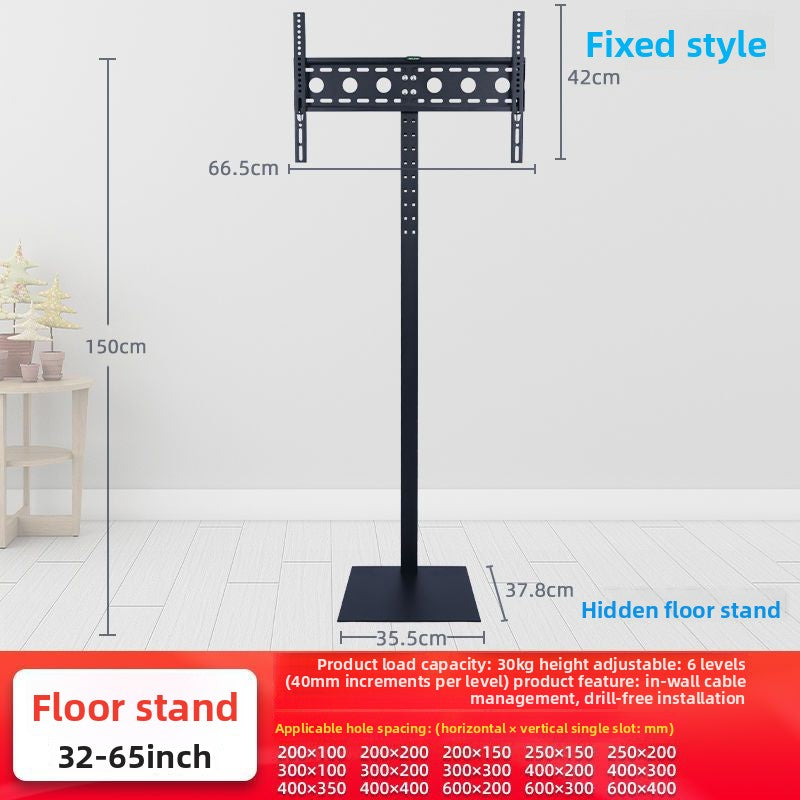 Horizontal and vertical screen flat-panel TV stand