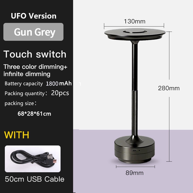 Rechargeable Metal LED Table Lamp with Touch Control
