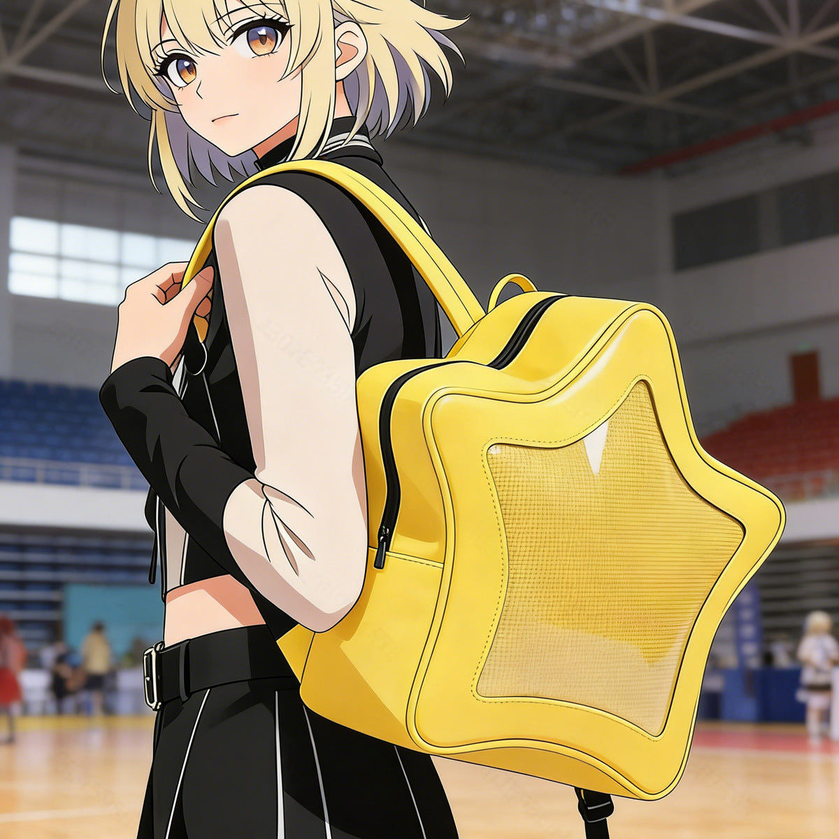 Star-Shaped Transparent Display Backpack
