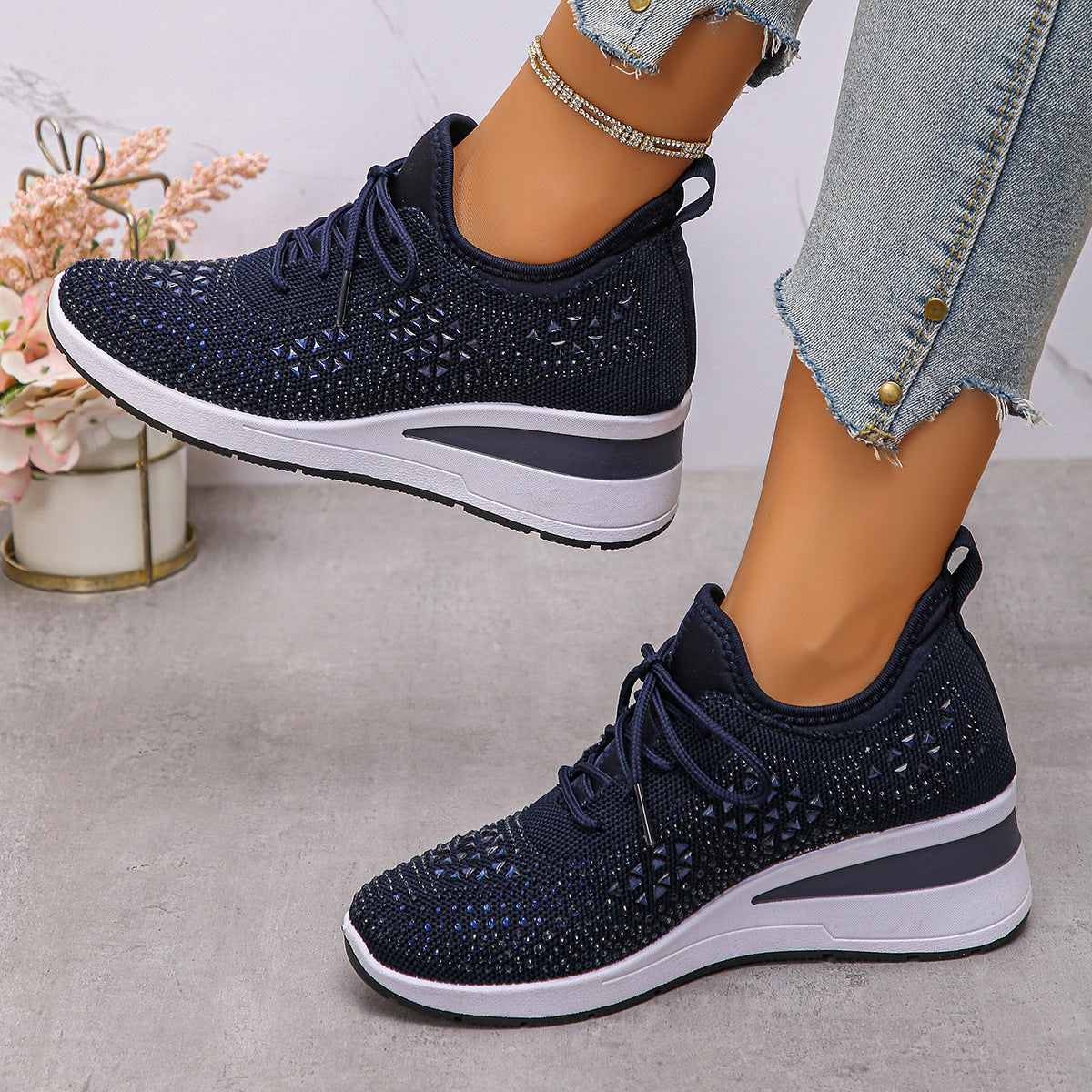 Women Low Wedge Casual Shoes