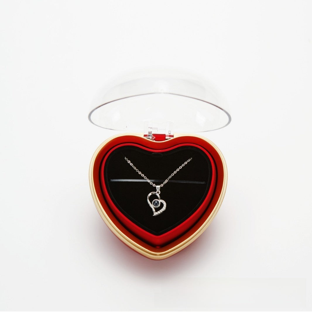 Pendant Necklace Rose Box