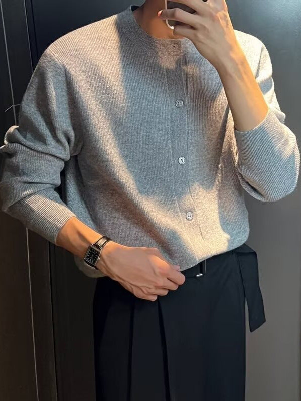 Mens Loose Fit Knit Cardigan