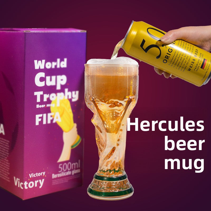 Hercules Football Trophy Beer Glass Mug