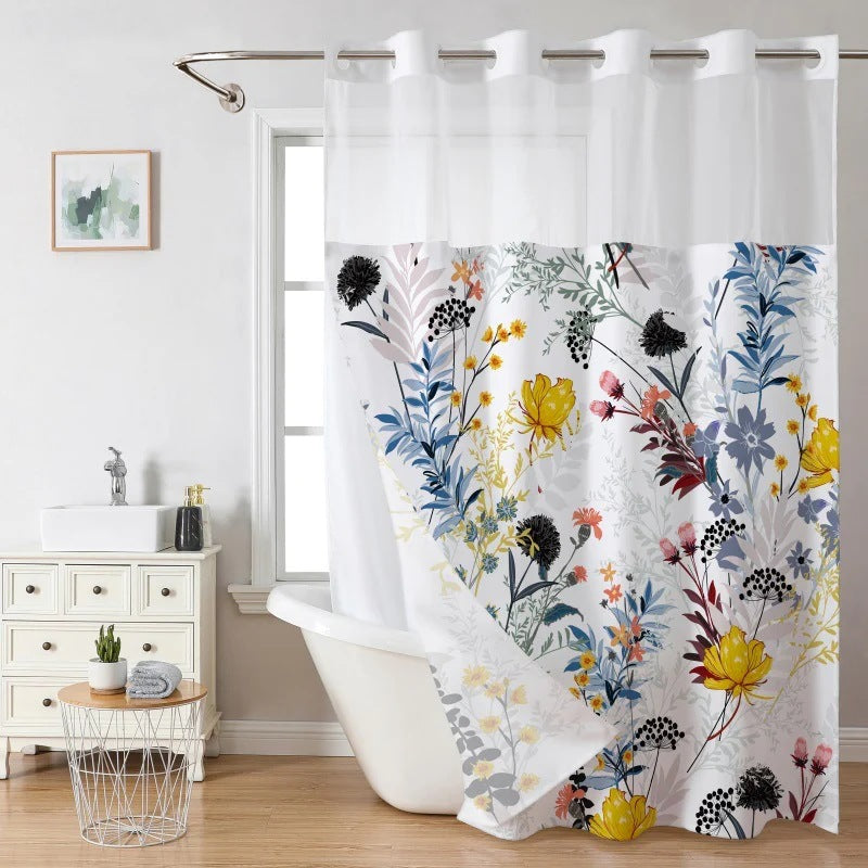 SnapIn Magnetic Shower Curtain