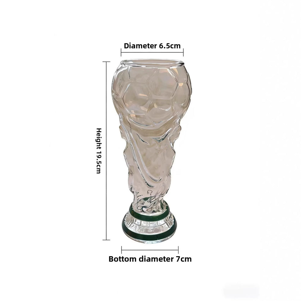 Football Trophy Design Glass Beer Mug