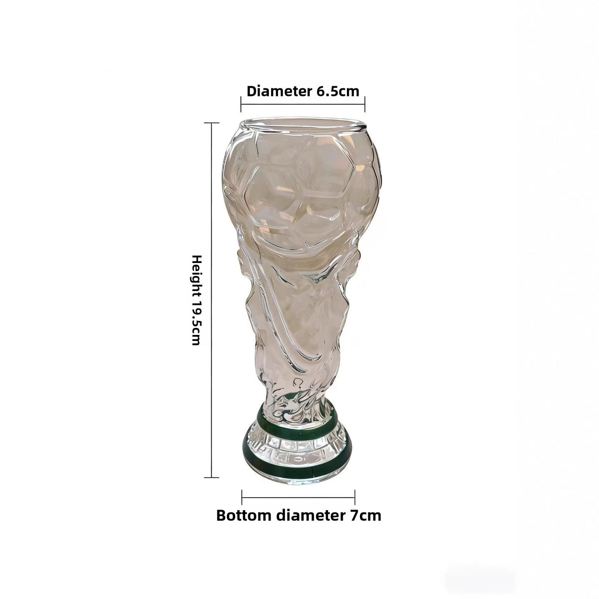 Football Trophy Design Glass Beer Mug