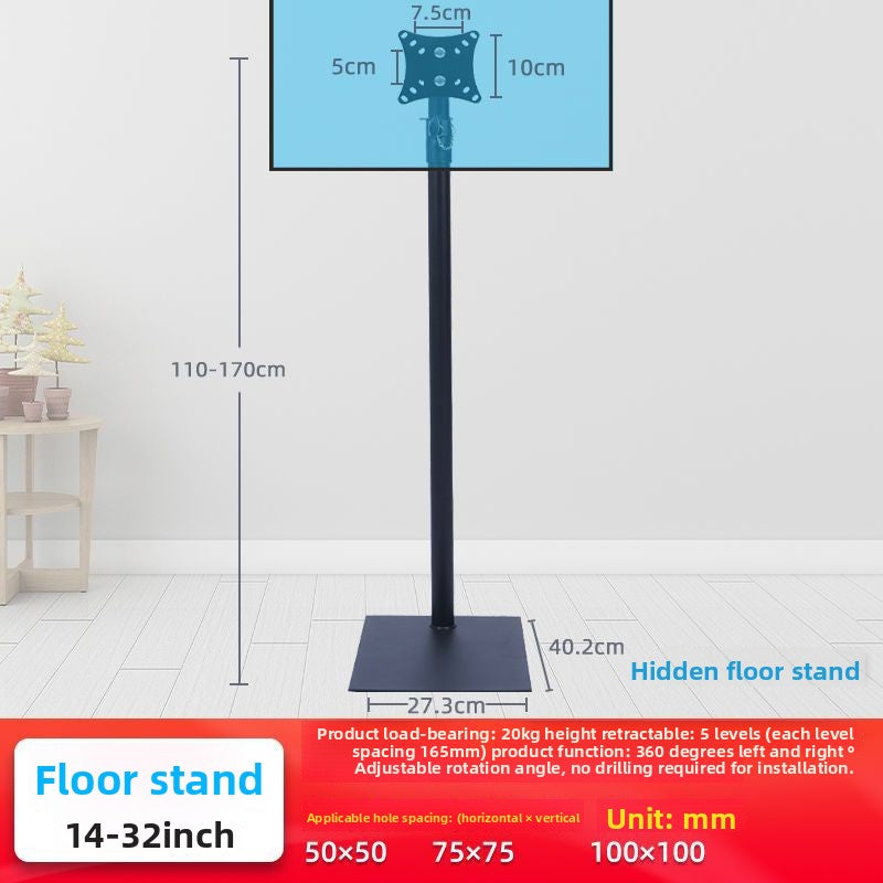 Horizontal and vertical screen flat-panel TV stand